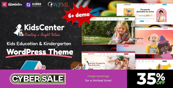 KidsCenter Kindergarten and Kid Care Education WordPress Theme