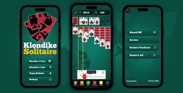 Klondike Solitaire iOS Game SpriteKit Swift 5