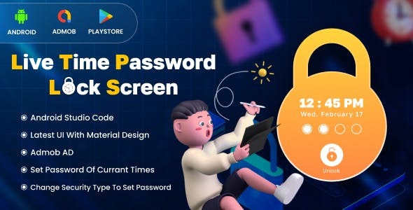 Live Time Password Lock Screen Screen Locker Admob Android App