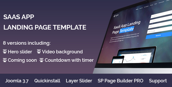 Lyra SaaS App Landing Page Multipurpose Joomla Template with page builder