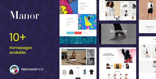 Manor Fashion Prestashop 1.7.5.x Theme for Fashion Clothing Bags Shoes Accessories