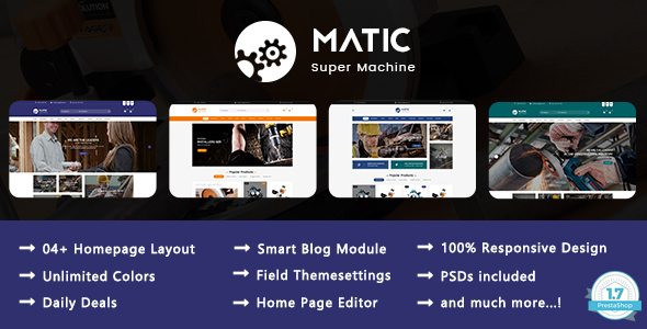 Matic Super Machine Responsive Prestashop 1.7 Theme