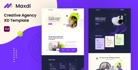 maxdi creative agency xd template