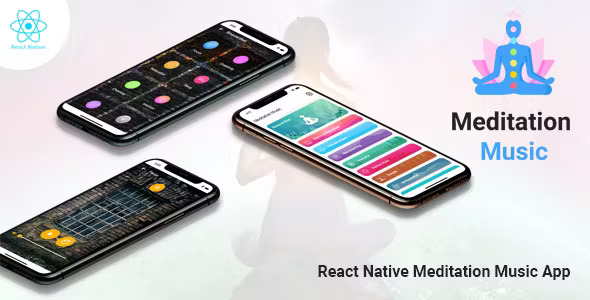 Meditatoin music React native app for Android and iOS Relax music Sleep sound