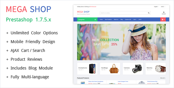 MegaShop Prestashop Theme