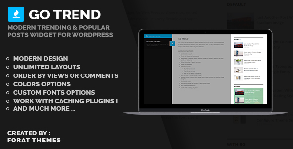 Modern Trending Popular Posts Widget For wordpress