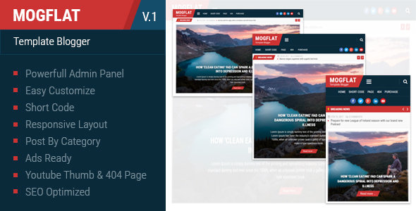 Mogtemplates Mogflat Template For Blogger