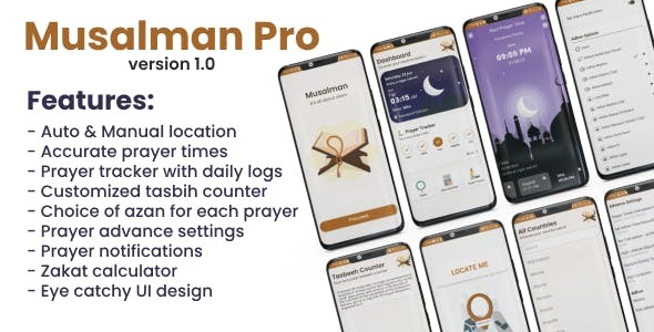Musalman Pro App Prayer Times Tasbih Counter Zakat Calculator More