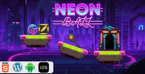 Neon Ball HTML5 Construct3 Game