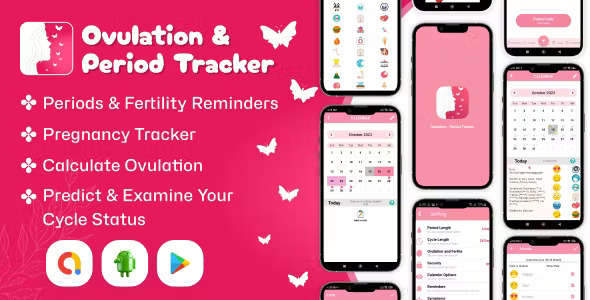 Ovulation Period Tracker Period Calendar Cycle Tracker Fertility Tracker Diary