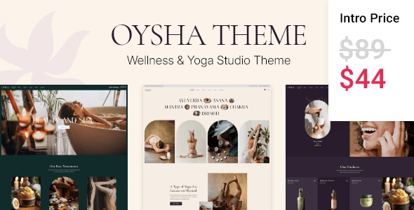 Oysha Wellness Center and Yoga Studio WordPress Theme