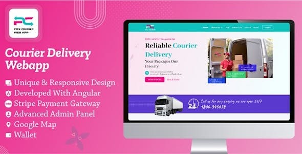 Pick Courier Angular Delivery Website