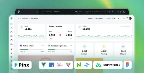 Pinx Vuejs Nuxt Tailwind Naive Admin Dashboard Template