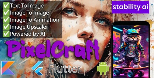 PixelCraft AI Image Generator App Generate Images and Animations Using AI