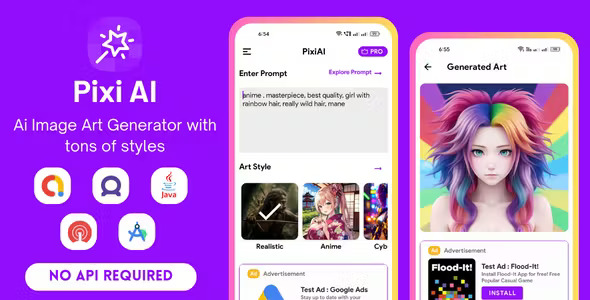 Pixi AI Ai Image Generator with AdMob Ads