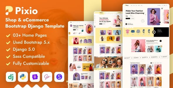 Pixio Shop eCommerce Django Template