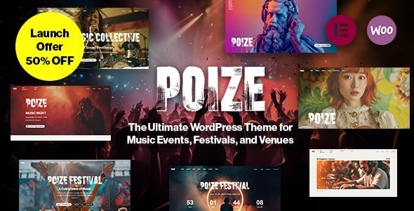 Poize WordPress Theme for Music Events Festivals Venues