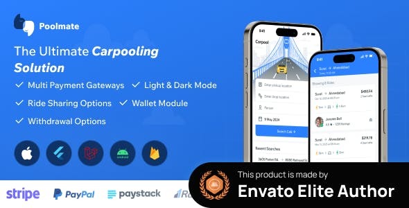 PoolMate BlaBlaCar Clone Complete Carpooling Solution in Flutter