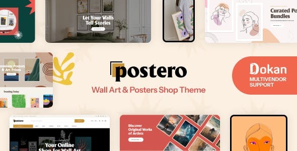 postero wall art poster woocommerce theme