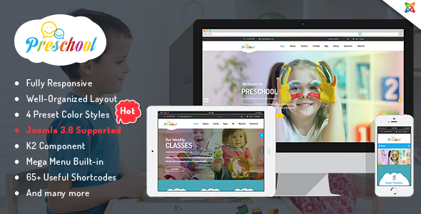 Preschool Children Education Joomla Template for Kindergarten Child Care Centers