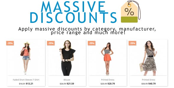 prestashop massive discounts