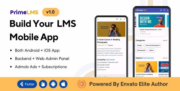 Prime LMS Online Course Learning Flutter Mobile App