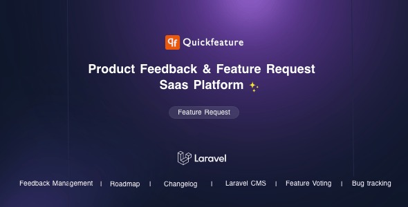 QuickFeature Feature Requests and Feedback Management SaaS Laravel CMS