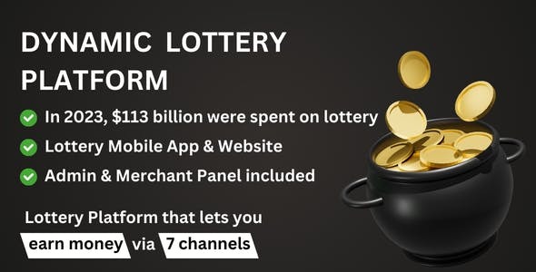 RaffKing Dynamic Lottery Platform with Mobile App and Lottery Website