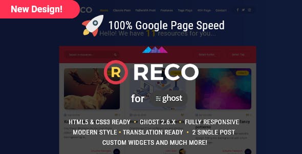 Reco A recopilatory theme for Ghost