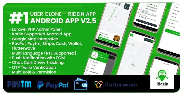 RideIn Taxi App Android Taxi Booking App With Admin Panel