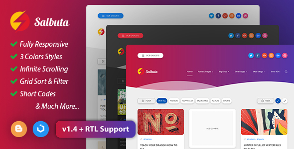 Salbuta Blog Personal Responsive Blogger Theme