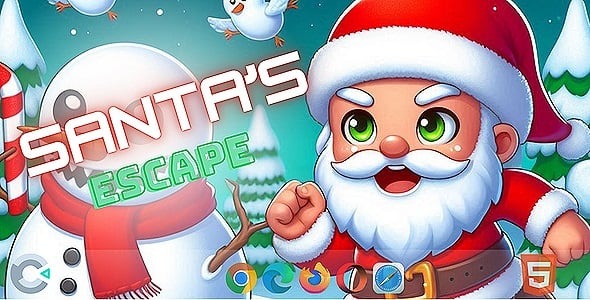 Santas Escape 3D GAME HTML5 CONSTRUCT 3 C3P 30 Levels Stages
