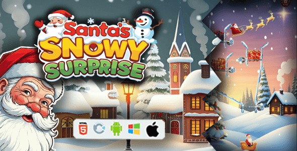 Santas Snowy Surprise Construct 3 Game HTML5 AdMob C3P