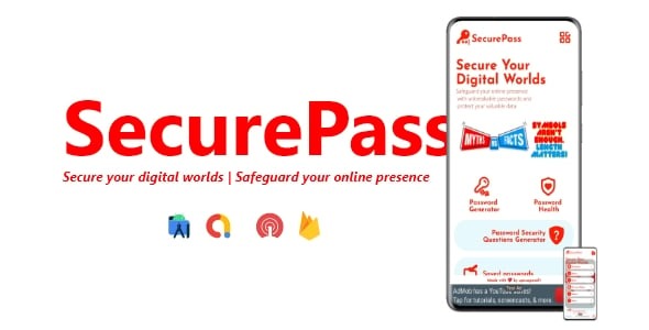 SecurePass Password generator App ADMOB FIREBASE ONESIGNAL