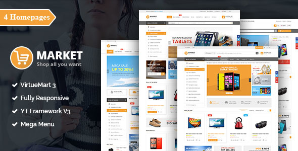 SJ Market Responsive Multipurpose VirtueMart Theme