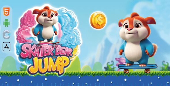 Sketer Bear Jump HTML5 Construct3 Game