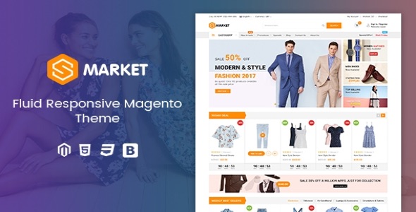 SM Smarket Fluid Responsive Magento Theme 1