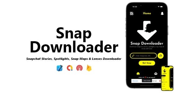 Snap Downloader Snapchat Stories Spotlights Map Lenses Downloader ADMOB ONESIGNAL FIREBASE