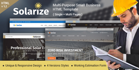 Solarize Multipurpose Small Business Joomla Theme