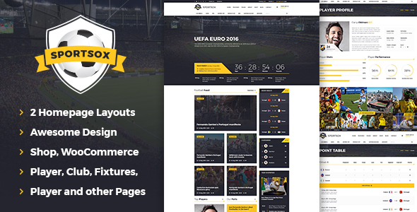 Sportsox Sport Team Clubs HTML Template