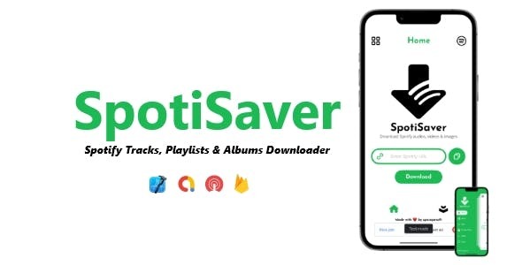 SpotiSaver Spotify Tracks Playlists Albums Downloader ADMOB ONESIGNAL FIREBASE