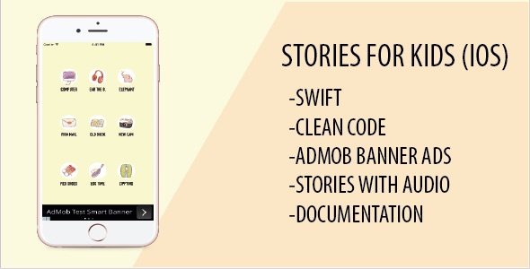 Stories for Kids iOS Swift Xcode App with Admob