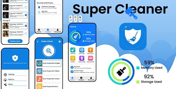 Super Cleaner Junk Removal Storage Cleaner Phone Master Cleaner Antivirus Phone Manager
