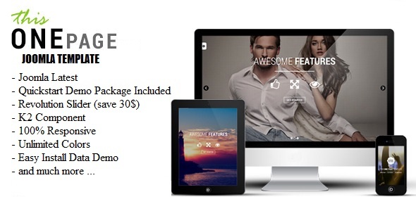 ThisOne MultiPurpose One Page Responsive Joomla Template