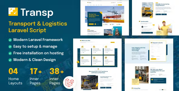 TransP Transport Courier Logistics Business Website