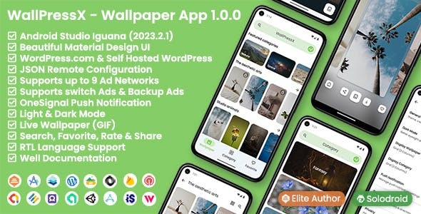 WallPressX WordPress Wallpaper App WordPress API One Post for Multiple Wallpapers