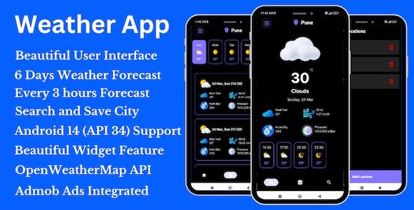 Weather App Hourly and Daily Weather Forecast Android App