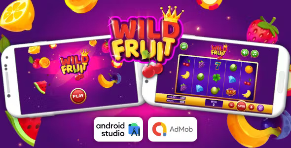 Wild Fruit Slot Machine Game Android Studio Project with AdMob Ads Ready to Publish