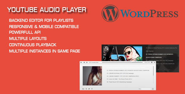 Youtube Audio Player for Wordpress