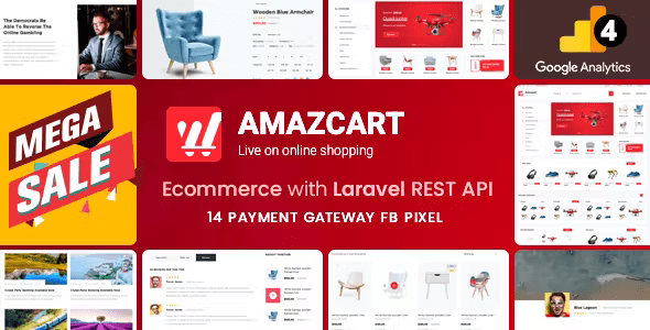 AmazCart Laravel Ecommerce System CMS 1 1